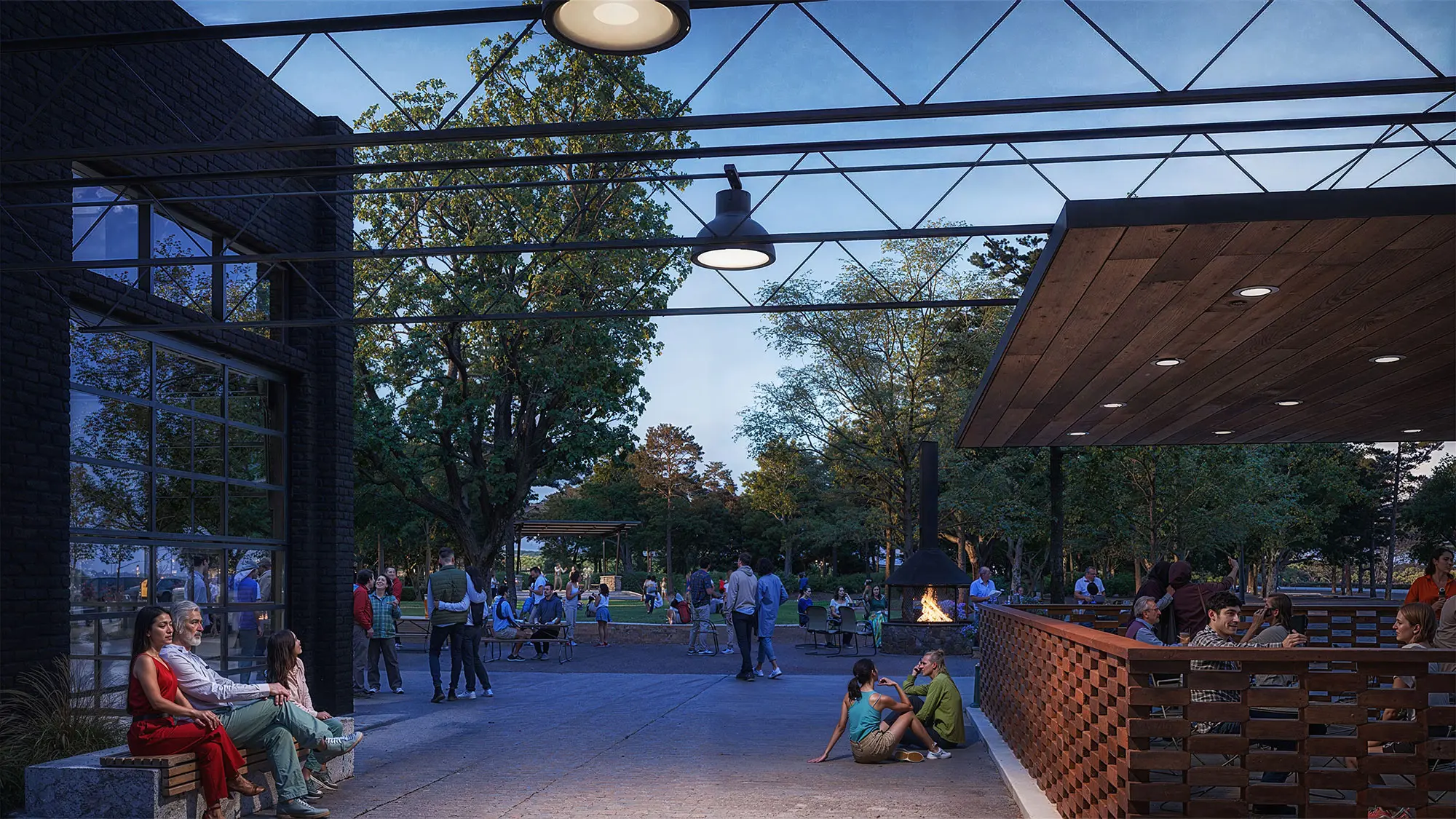 Rendering of COLTON outdoor spaces