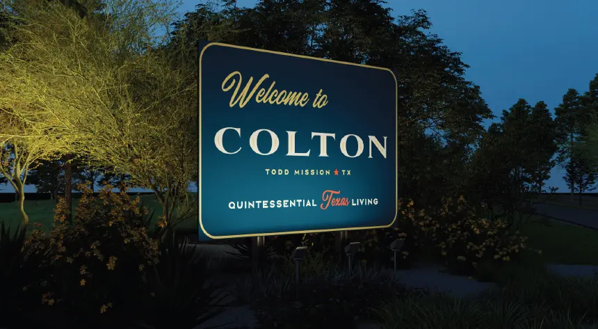 Colton welcome sign