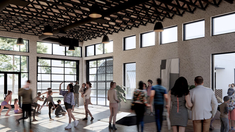 render of interior of event hall